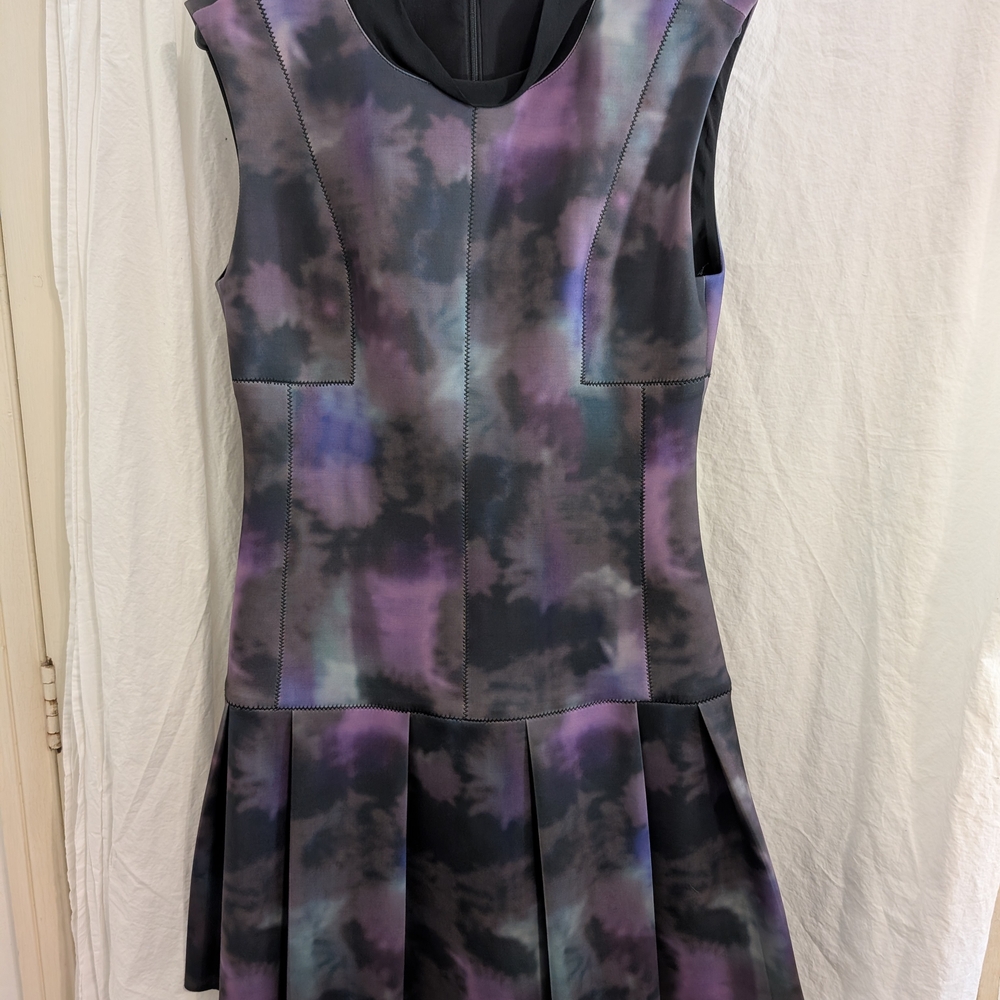 Rebecca Taylor Purple and Black Mini Dress
